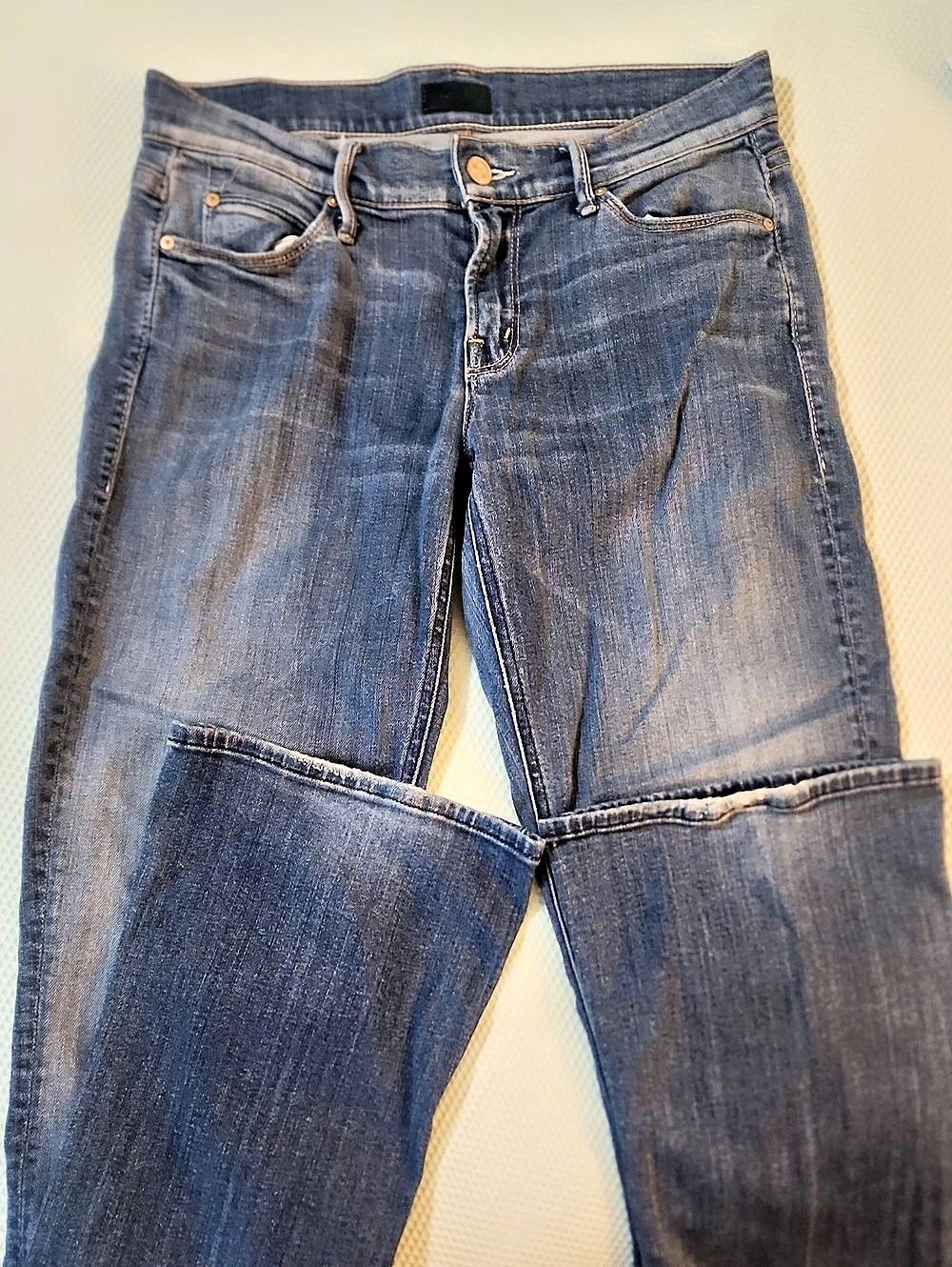 Mother The Runner Boot Cut Jeans in Blue Waist 28